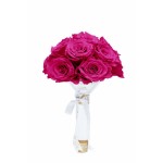  Mila-Roses-01186 Mila Small Bridal Bouquet - Fuchsia