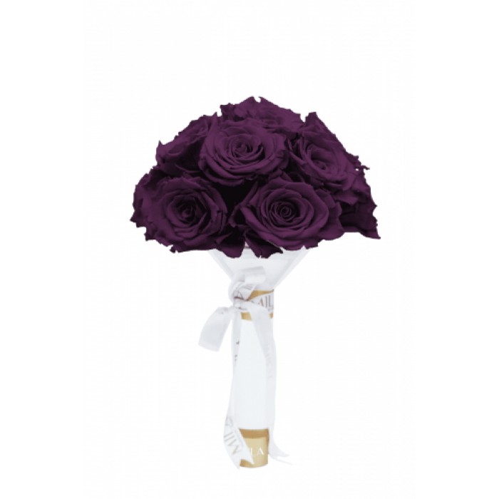 Mila Small Bridal Bouquet - Velvet purple