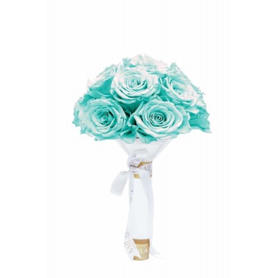 Produit Mila-Roses-01192 Mila Small Bridal Bouquet - Aquamarine