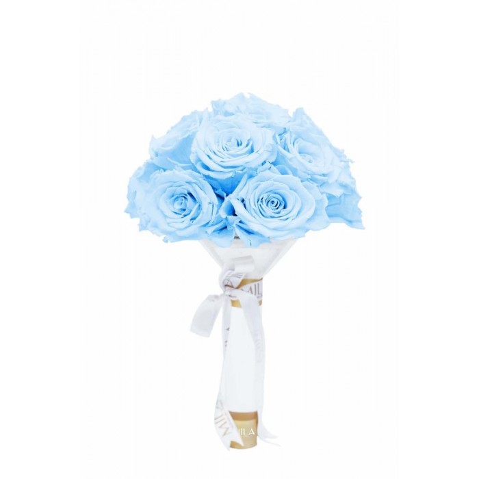 Mila Small Bridal Bouquet - Baby blue