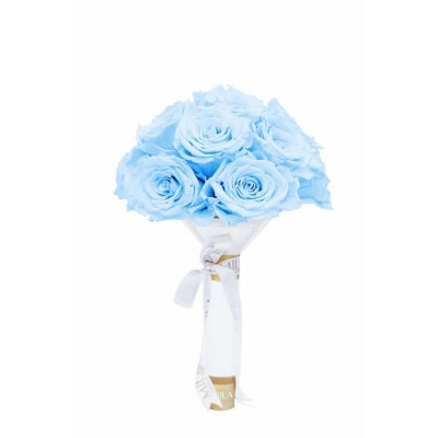 Produit Mila-Roses-01193 Mila Small Bridal Bouquet - Baby blue