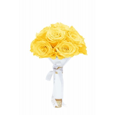 Produit Mila-Roses-01194 Mila Small Bridal Bouquet - Yellow Sunshine