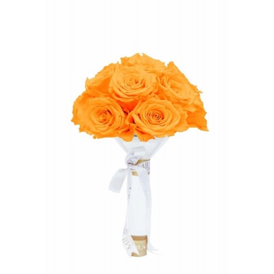 Produit Mila-Roses-01199 Mila Small Bridal Bouquet - Orange Bloom
