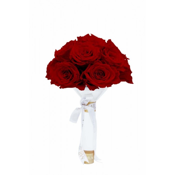Mila Small Bridal Bouquet - Rubis Rouge