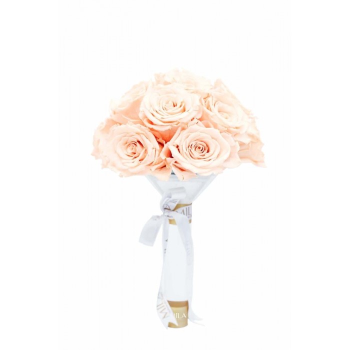 Mila Small Bridal Bouquet - Pure Peach