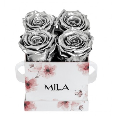 Produit Mila-Roses-01225 Mila Limited Edition Flower Mini - Metallic Silver