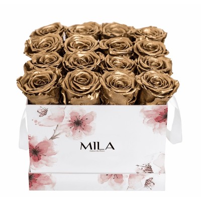 Produit Mila-Roses-01250 Mila Limited Edition Flower Medium - Metallic Gold