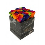 Mila-Roses-01361 Mila Acrylic Black Marble - Rainbow