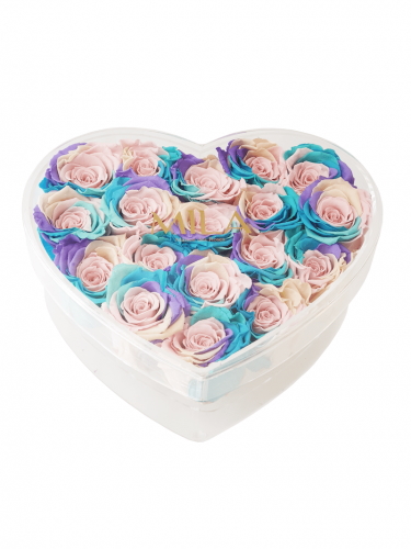 Produit Mila-Roses-01380 Mila Acrylic Large Heart - Sweet Candy
