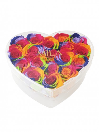 Produit Mila-Roses-01382 Mila Acrylic Large Heart - Rainbow
