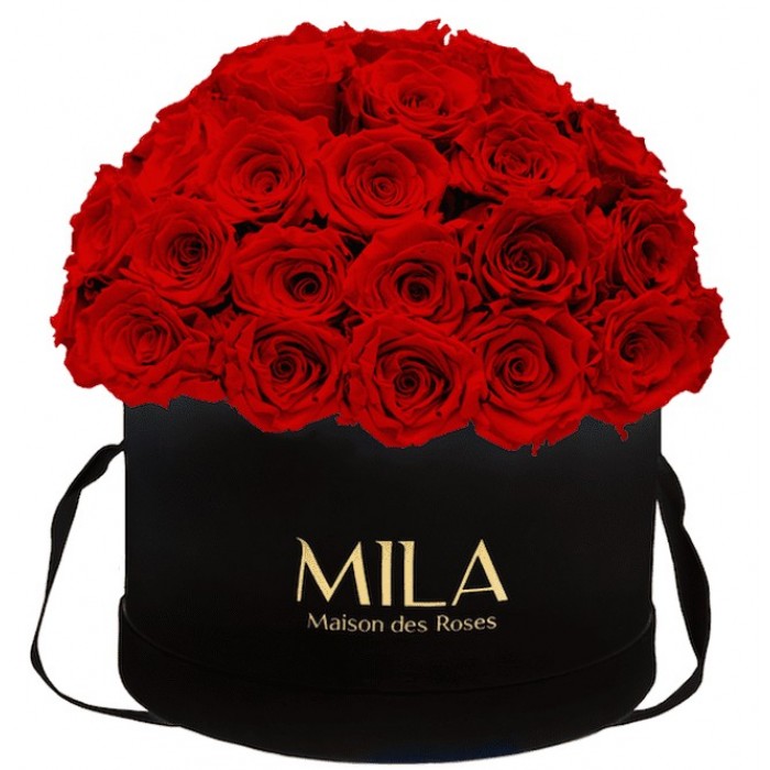 Mila Classique Large Dome Noir Classique - Rouge Amour