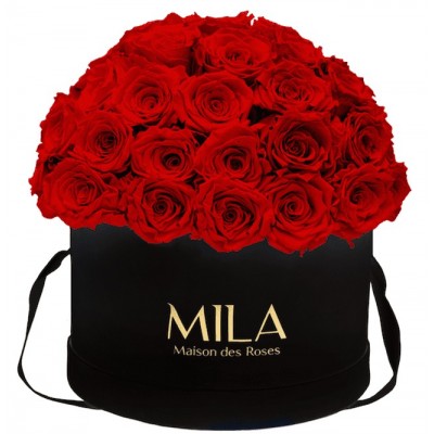 Produit Mila-Roses-01594 Mila Classique Large Dome Noir Classique - Rouge Amour