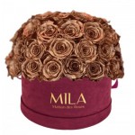  Mila-Roses-01615 Mila Classique Large Dome Burgundy - Metallic Copper
