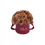 Mila-Roses-01642 Mila Classique Small Dome Burgundy - Metallic Copper