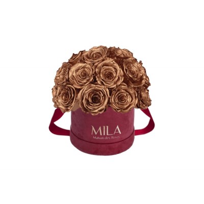 Produit Mila-Roses-01642 Mila Classique Small Dome Burgundy - Metallic Copper