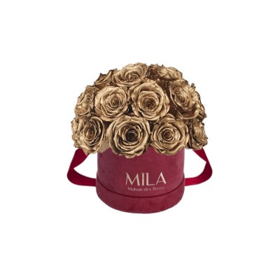 Produit Mila-Roses-01644 Mila Classique Small Dome Burgundy - Metallic Gold
