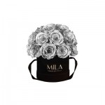  Mila-Roses-01670 Mila Classique Small Dome Noir Classique - Metallic Silver