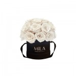  Mila-Roses-01680 Mila Classique Small Dome Noir Classique - White Cream