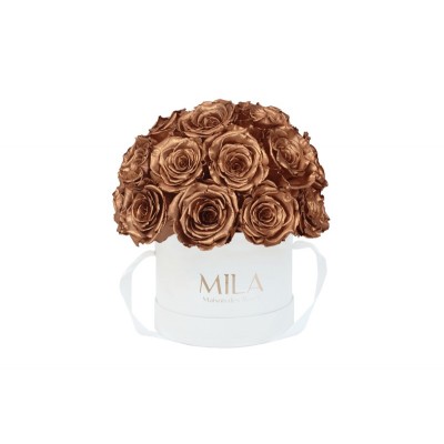Produit Mila-Roses-01696 Mila Classique Small Dome Blanc Classique - Metallic Copper