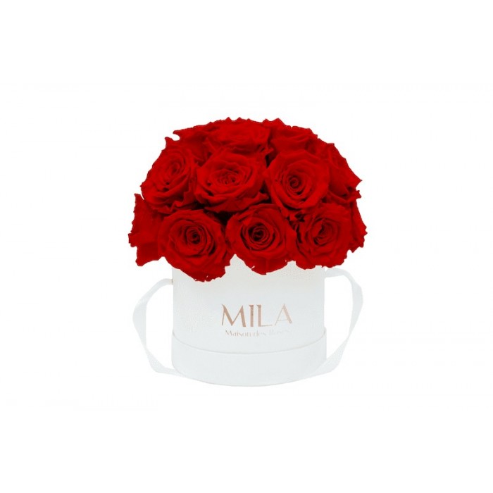 Mila Classique Small Dome Blanc Classique - Rouge Amour