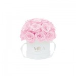  Mila-Roses-01704 Mila Classique Small Dome Blanc Classique - Pink Blush