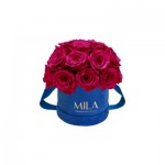  Mila-Roses-01822 Mila Classique Small Dome Royal Blue Velvet Small - Fuchsia