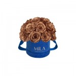  Mila-Roses-01831 Mila Classique Small Dome Royal Blue Velvet Small - Metallic Copper