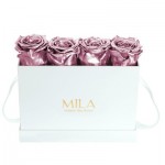  Mila-Roses-01860 Mila Classique Mini Table Blanc Classique - Metallic Rose Gold