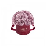  Mila-Roses-01865 Mila Classique Small Dome Burgundy - Metallic Rose Gold