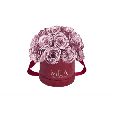 Produit Mila-Roses-01865 Mila Classique Small Dome Burgundy - Metallic Rose Gold
