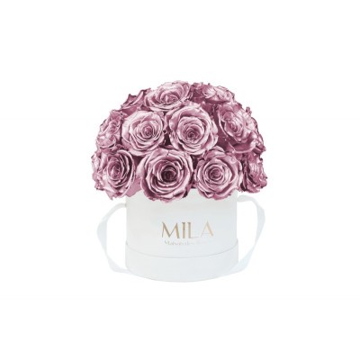 Produit Mila-Roses-01867 Mila Classique Small Dome Blanc Classique - Metallic Rose Gold