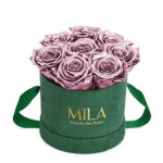  Mila-Roses-01886 Mila Velvet Small Emeraude Velvet Small - Metallic Rose Gold