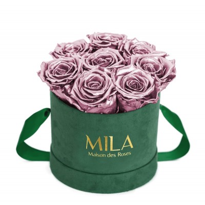 Produit Mila-Roses-01886 Mila Velvet Small Emeraude Velvet Small - Metallic Rose Gold