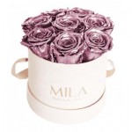  Mila-Roses-01888 Mila Velvet Small Nude Velvet Small - Metallic Rose Gold