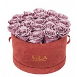  Mila-Roses-01889 Mila Burgundy Velvet Large - Metallic Rose Gold
