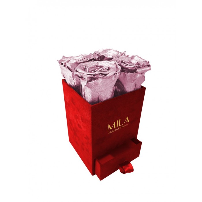 Mila Velvet Mini Red Velvet Mini - Metallic Rose Gold