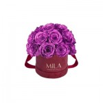  Mila-Roses-02038 Mila Classique Small Dome Burgundy - Metallic Pink