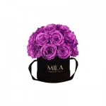  Mila-Roses-02041 Mila Classique Small Dome Noir Classique - Metallic Pink