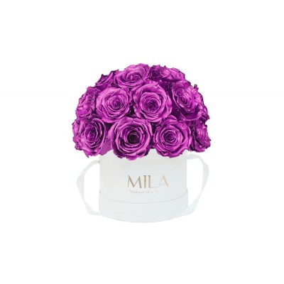 Produit Mila-Roses-02044 Mila Classique Small Dome Blanc Classique - Metallic Pink
