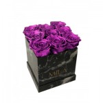  Mila-Roses-02053 Mila Acrylic Black Marble - Metallic Pink