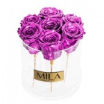  Mila-Roses-02062 Mila Acrylic Round - Metallic Pink