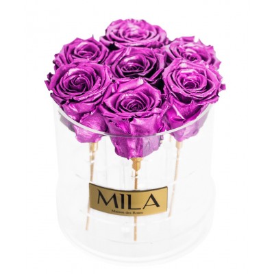 Produit Mila-Roses-02062 Mila Acrylic Round - Metallic Pink