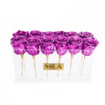  Mila-Roses-02068 Mila Acrylic Table - Metallic Pink