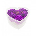  Mila-Roses-02077 Mila Acrylic Small Heart - Metallic Pink