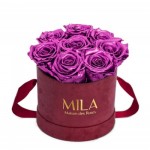  Mila-Roses-02092 Mila Velvet Small Burgundy Velvet Small - Metallic Pink