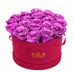  Mila-Roses-02107 Mila Burgundy Velvet Large - Metallic Pink