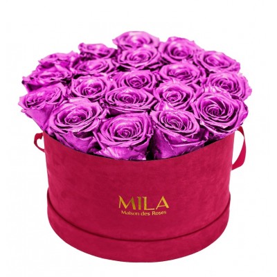 Produit Mila-Roses-02107 Mila Burgundy Velvet Large - Metallic Pink