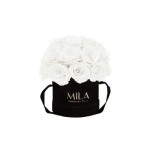  Mila-Roses-02229 Mila Classique Small Dome Noir Classique - Pure White