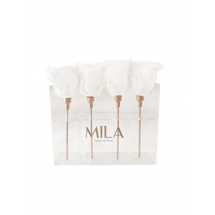 Mila Acrylic Mini Table - Pure White