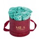 Mila Velvet Small Burgundy Velvet Small - Aquamarine